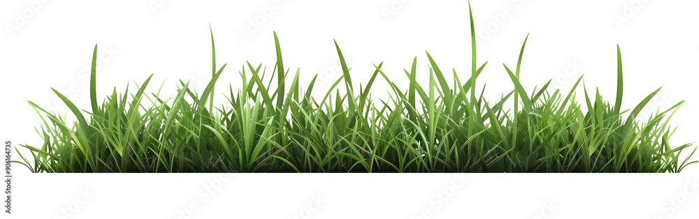 Green  grass isolated on png background,generative ai