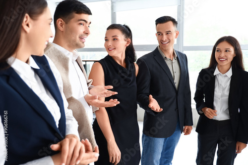 Group of business people in...
