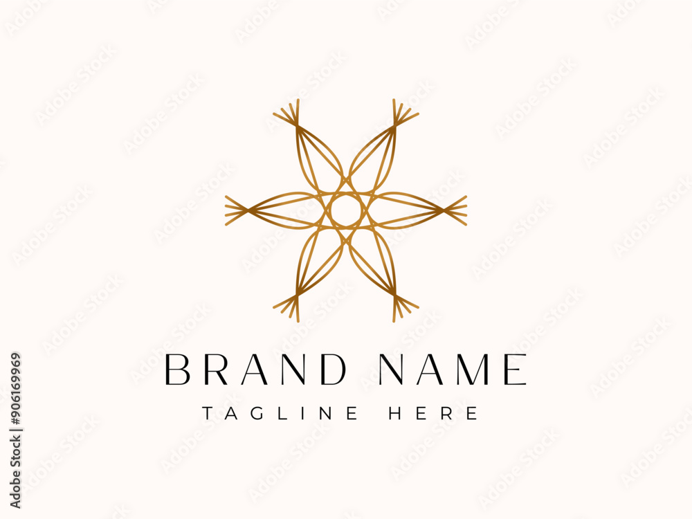 Premium Vector - Flower Ornament Logo Design Vector Premium Vector - Flower Ornament Logo Design Vector