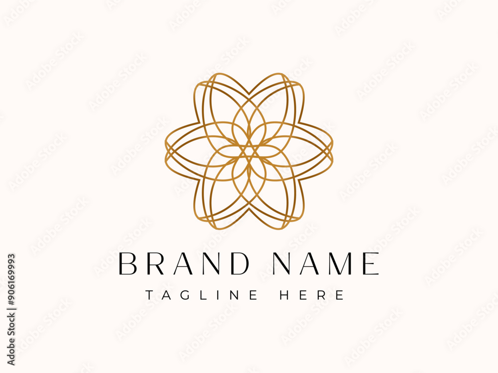 Premium Vector - Flower Ornament Logo Design Vector Premium Vector - Flower Ornament Logo Design Vector