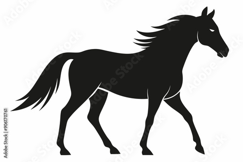 Fototapeta Naklejka Na Ścianę i Meble -  
morgan horse silhouette, horse silhouette vector