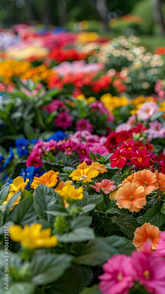 Vibrant Garden in Full Bloom Symbolizing the Energy of New Beginnings