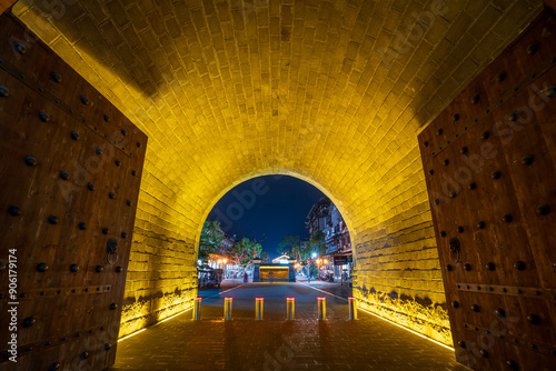 Guanxian Ancient City in Dujiangyan, Sichuan, China photo