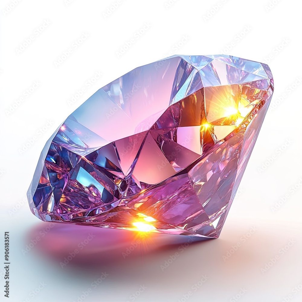 3D Holo abstract futuristic diamond isolated on white background, 8k, ultra realistic 3D Holo abstract futuristic diamond isolated on white background, 8k, ultra realistic