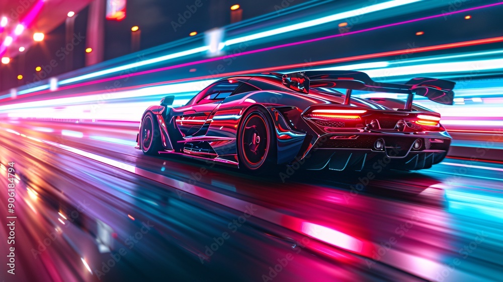 Exhilarating Image of a Sports Car Racing Exhilarating Image of a Sports Car Racing
