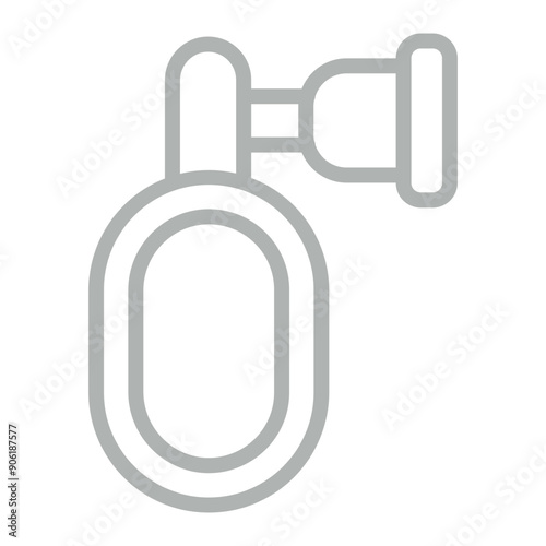 Anesthesia Vector Line Grey Icon Design