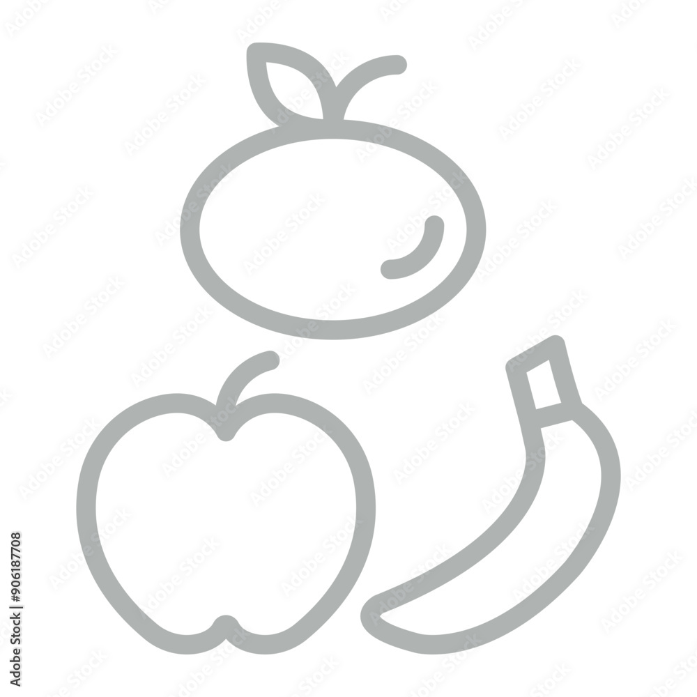 Dietary Food Vector Line Grey Icon Design Dietary Food Vector Line Grey Icon Design