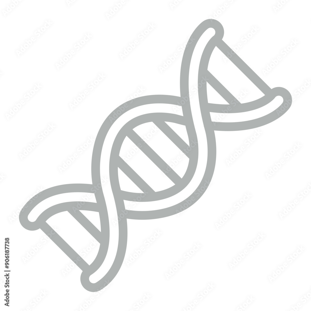 DNA Vector Line Grey Icon Design DNA Vector Line Grey Icon Design