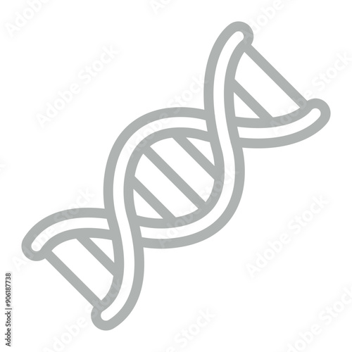DNA Vector Line Grey Icon Design
