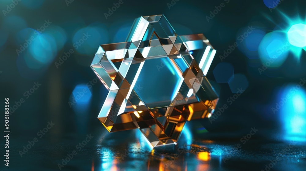 Star of David on surface Star of David on surface