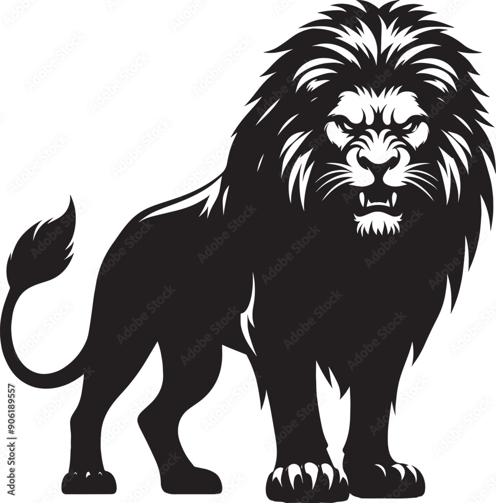 Angry Lion roar Silhouette isolated on white background Minimalist lion vector shape icon Angry Lion roar Silhouette isolated on white background Minimalist lion vector shape icon