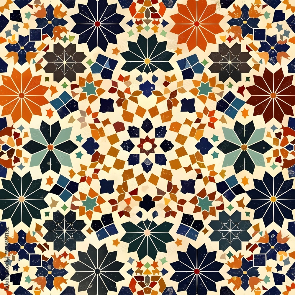 seamless pattern with flowers