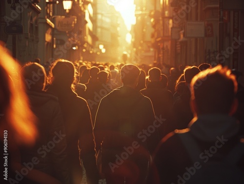 City Street Crowd