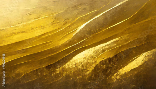 Simple gold wall material. Gold decorative background.