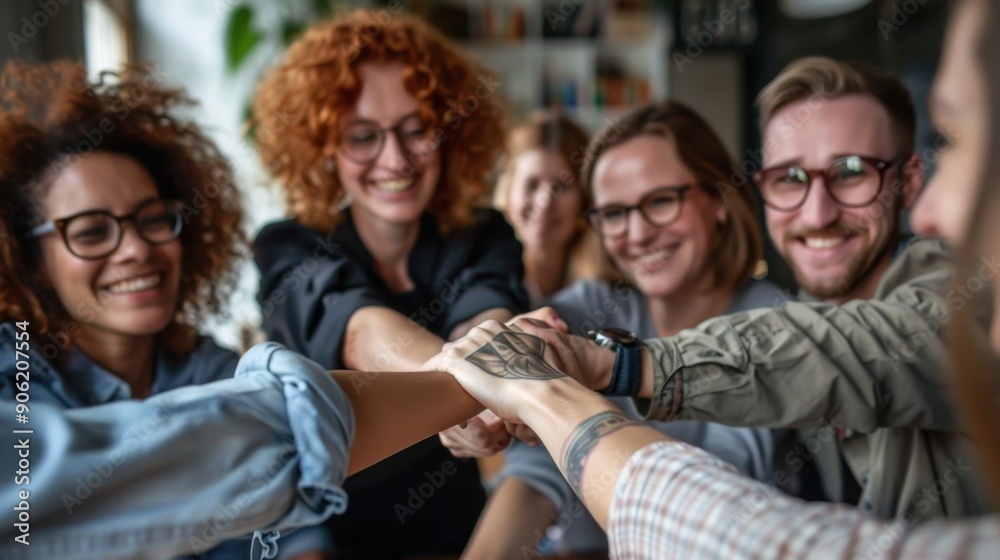 Fototapeta premium Social Well-being: Building and sustaining positive, supportive relationships with family, friends, and the community. It involves clear communication and active social participation. 