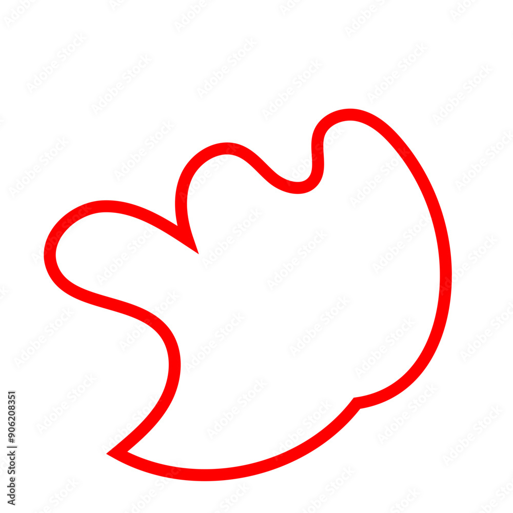Red abstract shapes outline vector decoration Red abstract shapes outline vector decoration