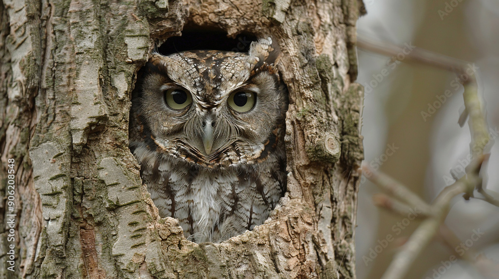 owl hiding in a tree trunk wallpaper owl hiding in a tree trunk wallpaper