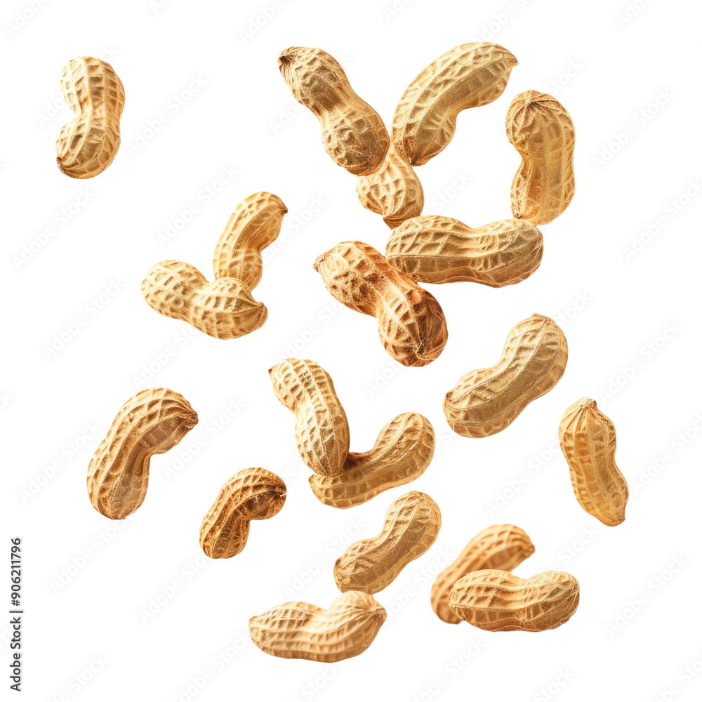Tasty and nutritious peanuts isolated on transparent white background, clipping path Tasty and nutritious peanuts isolated on transparent white background, clipping path
