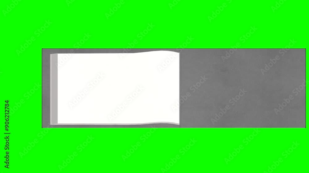 Book cover closing animation on green background Book cover closing animation on green background