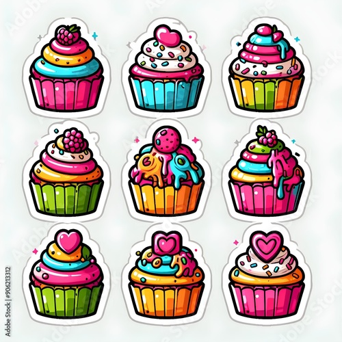 set of cupcakes