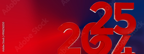 The year 2025 in bold and r...