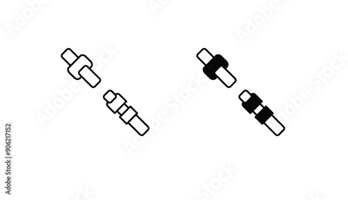 Safety Belt icon design with white background stock illustration