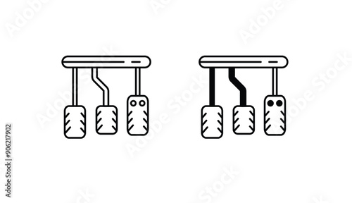 Brake Pedal icon design with white background stock illustration