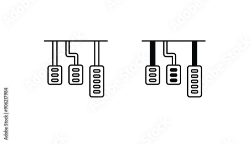 Accelerator Pedal icon design with white background stock illustration