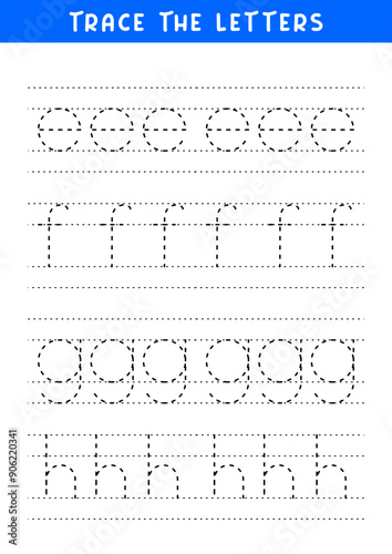 tracing letters of english alphabet writing practice