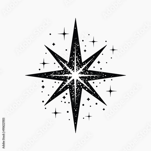 Elegant starburst with sparkling details