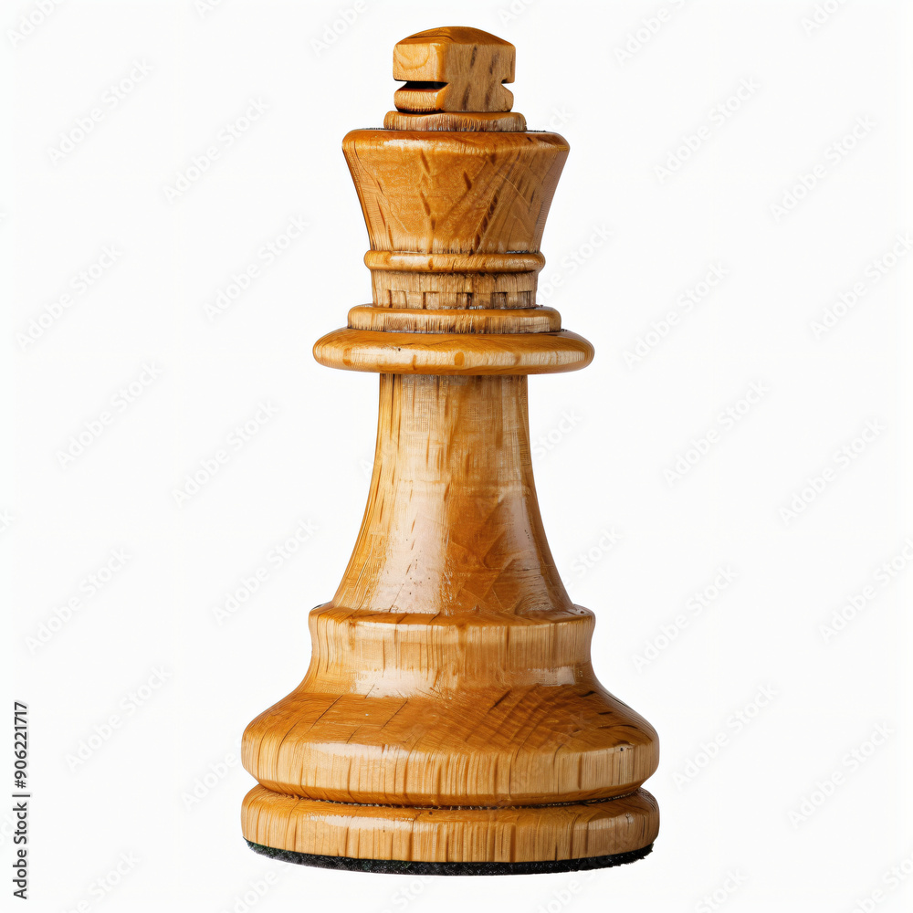Fototapeta premium A wooden chess piece with a transparent background