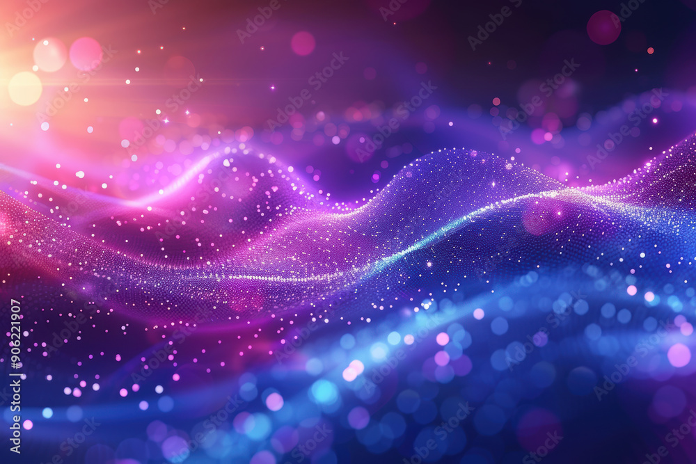 Illustration of Blue and Purple Abstract Waves Illustration of Blue and Purple Abstract Waves