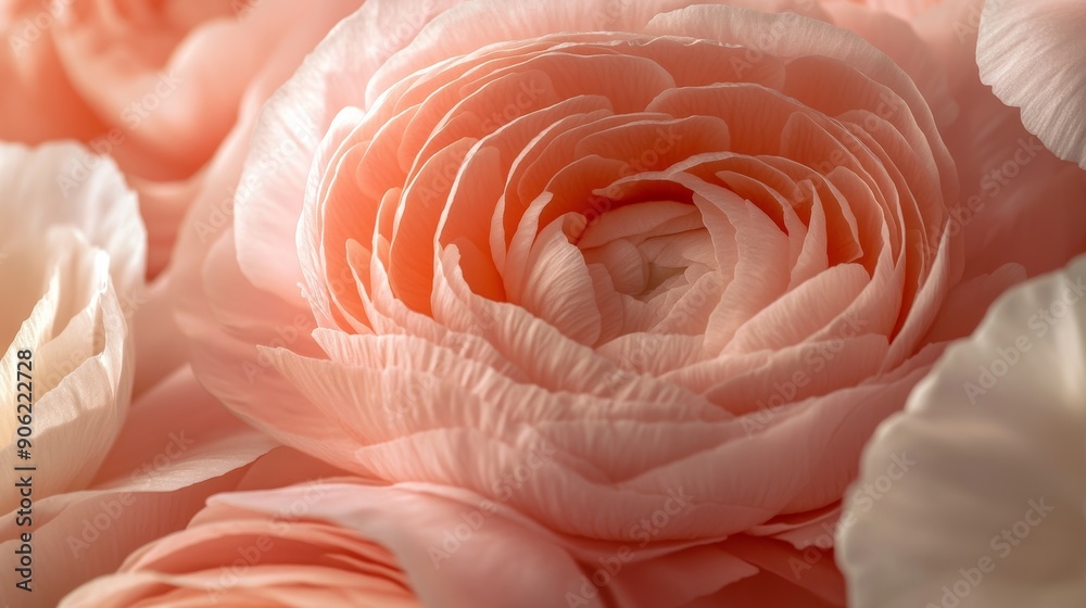 A close up of a pink flower with a white center