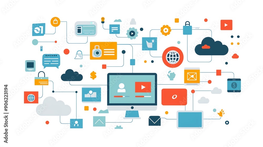 Connected Concept of Digital Business. Connected Concept of Digital Business.
