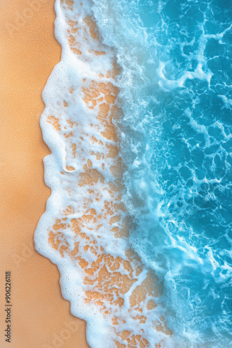 Tranquil Ocean and Sandy Beach Scene