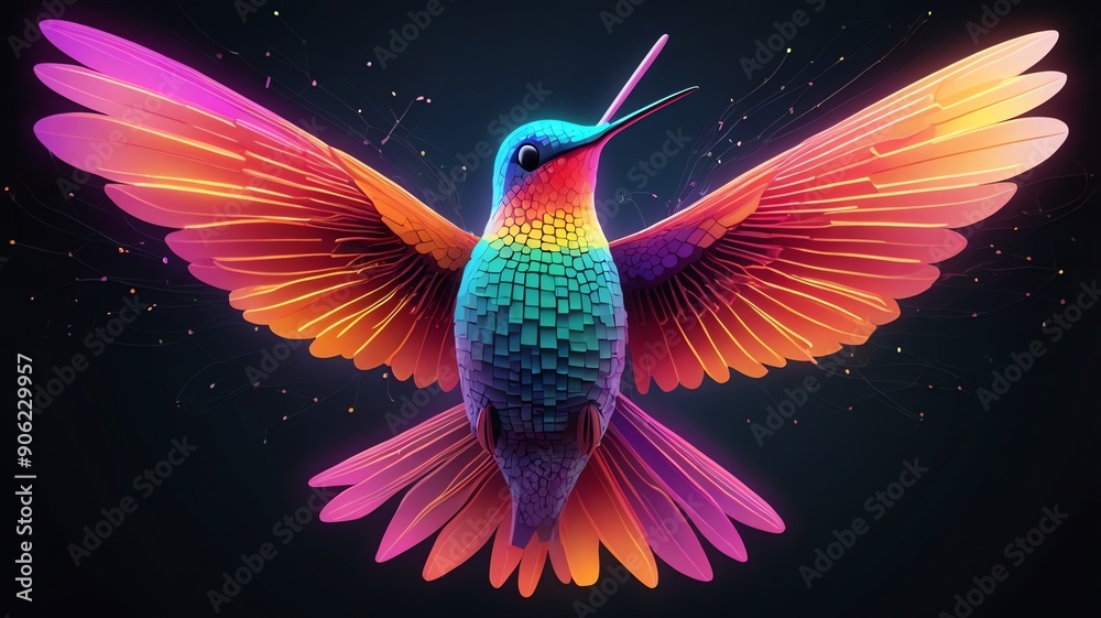 Fototapeta premium a colorful hummingbird