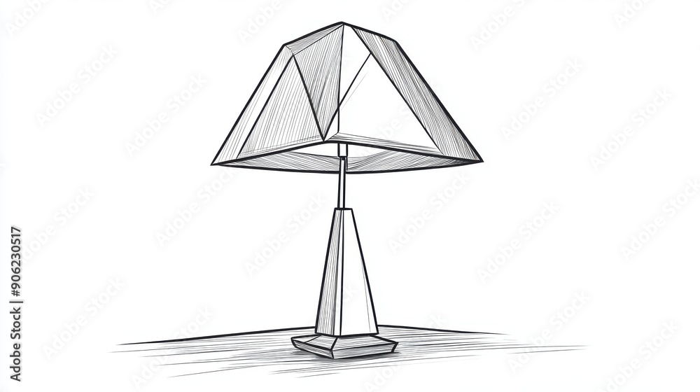 Minimalist sketch of a modern table lamp, featuring clean lines and geometric shapes, perfect for contemporary design inspiration. Minimalist sketch of a modern table lamp, featuring clean lines and geometric shapes, perfect for contemporary design inspiration.