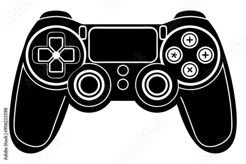 Game controller Silhouette vector, joystick icon vector silhouette

