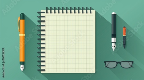 Stationary Supplies and a Notebook