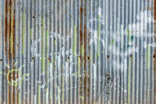 The old steel fence texture