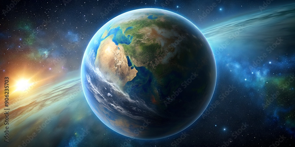 Obraz premium a tidal locked planet that was habitable Generative AI