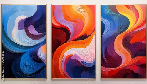 set of colorful backgrounds vector, banner, business, wave, design, 