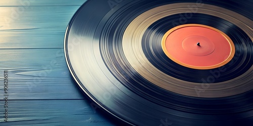 Schallplatte Vinyl Schellack Vinylscheibe Scheibe Platte AI-Created Content photo