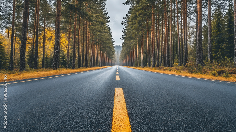 Fototapeta premium Autumn Forest Road