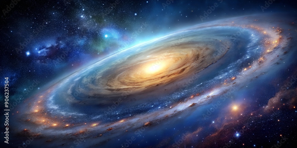 Fototapeta premium Galaxy in space textured background Generative By AI