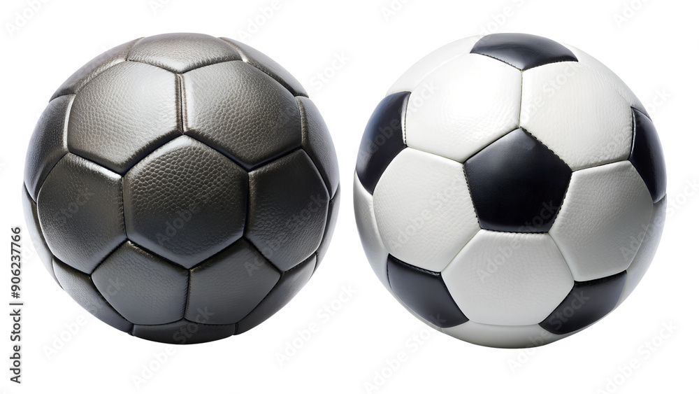 soccer ball png set isolated on white