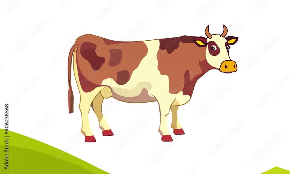  Dairy cow milk animal vector illustration