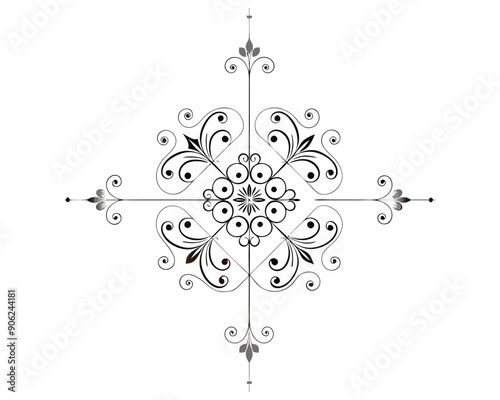 Set of Fancy Decorative Ornamental Lines vector. ai generated