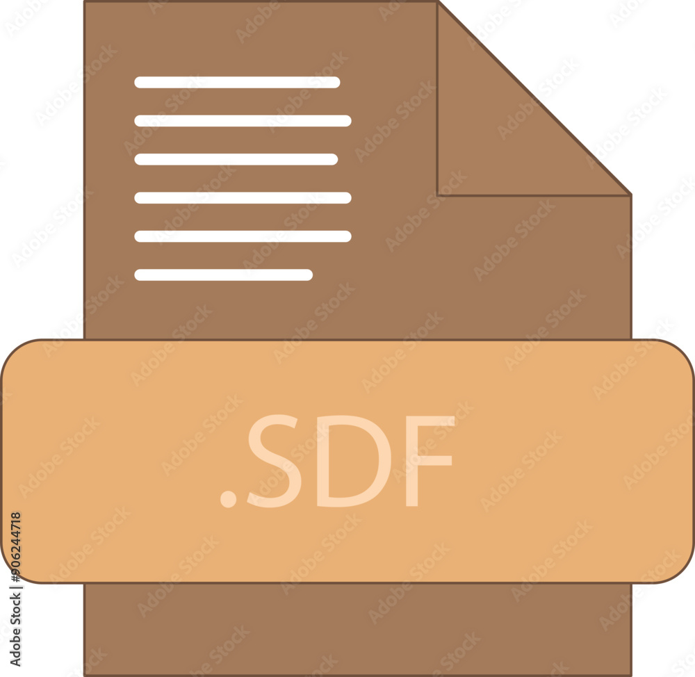 SDF File extension icon fill and bebes writting SDF File extension icon fill and bebes writting