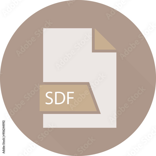 SDF File format icon space in shapes and circular shape outside